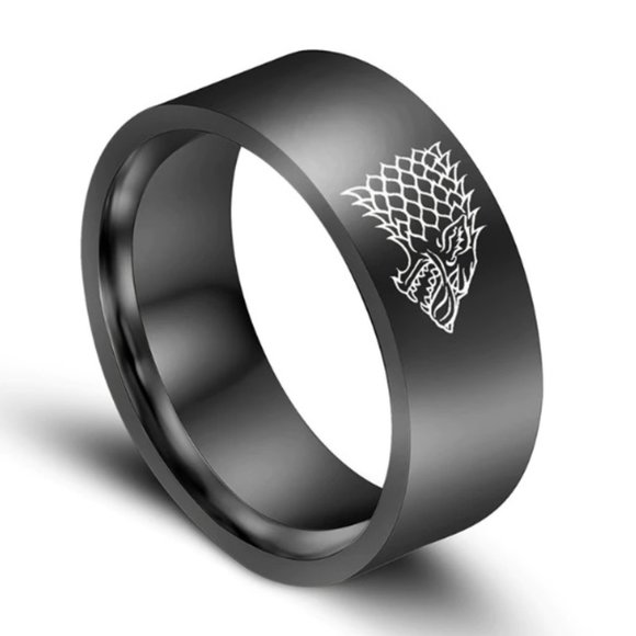 Other - Jewelry ring band GOT Game of Thrones black 8mm wide men women brand new
